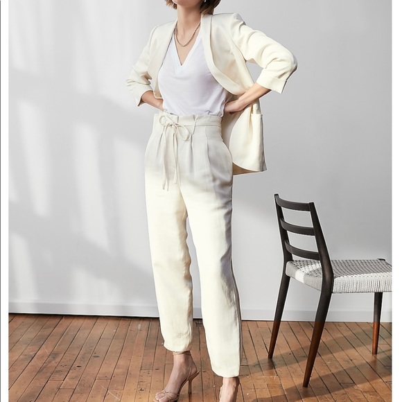 Express Pants - BRAND NEW Express Paperbag Dress Pants - Cream, 2 sizes available